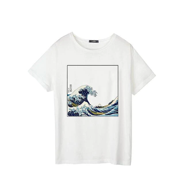 Camiseta La gran ola de Kanagawa Hokusai