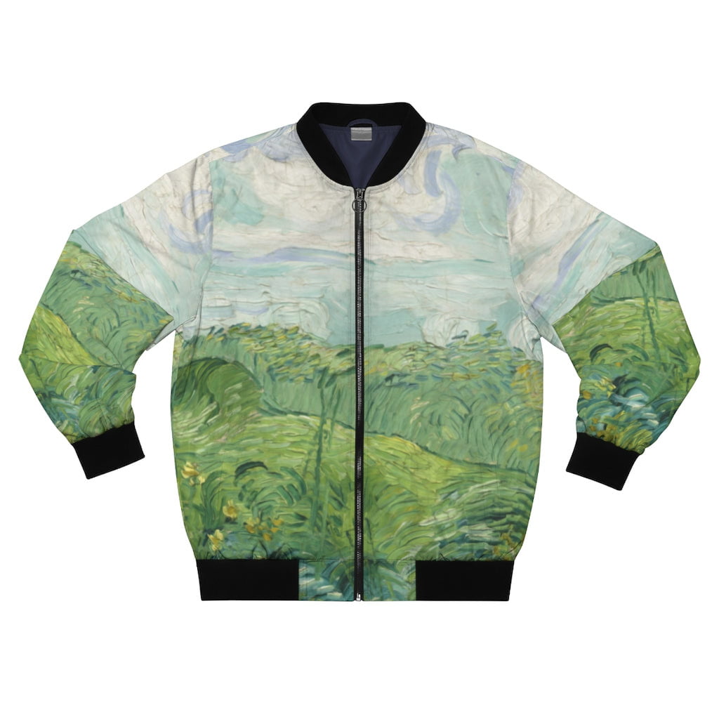 Van Gogh green wheat field Bomber Jacket – Galartsy