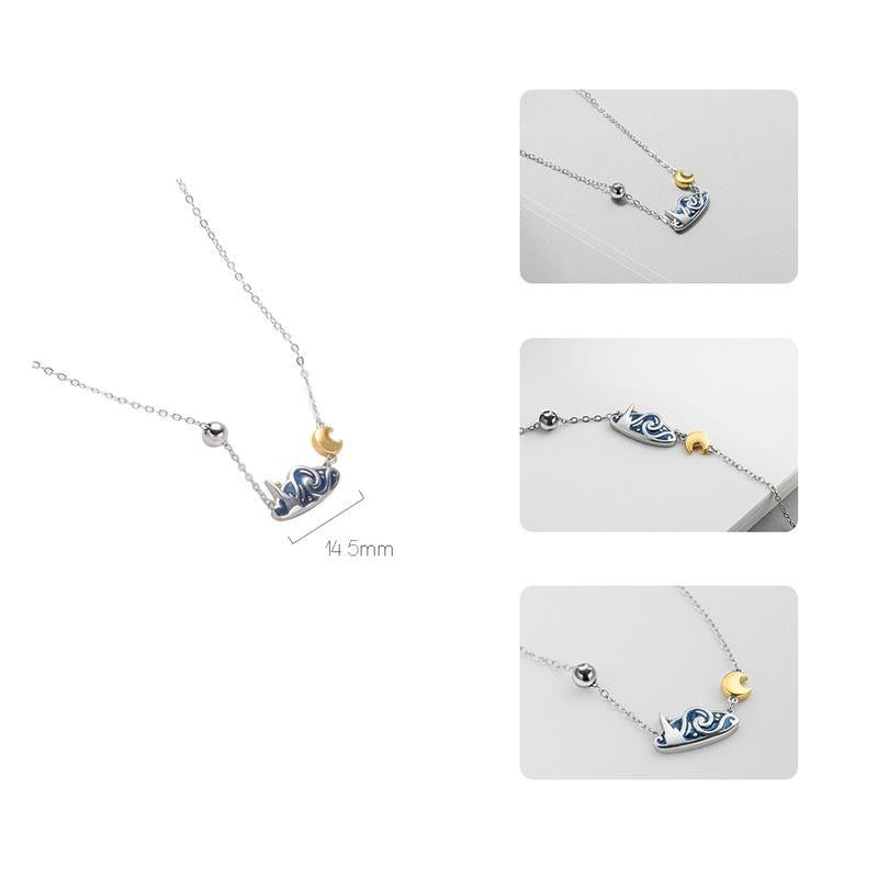 Collier inspiré de la nuit étoilée de Van Gogh