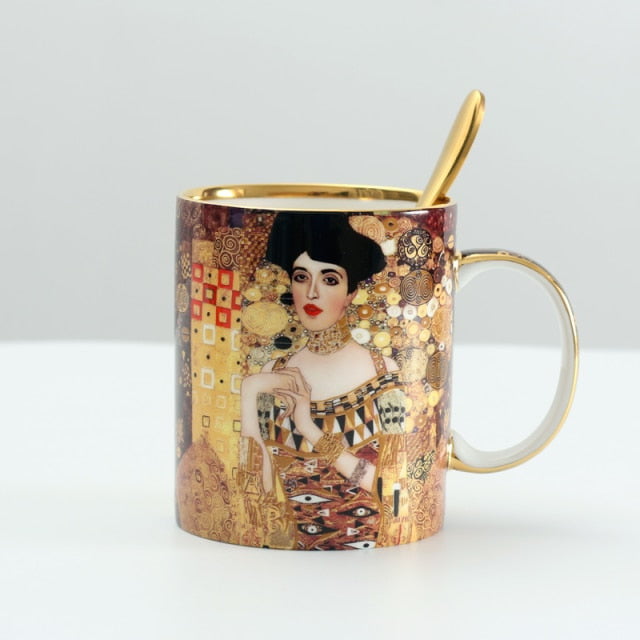 Gustave Klimt Coffee Cup With Spoon