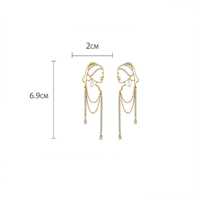 Boucles d'oreilles fille à la perle