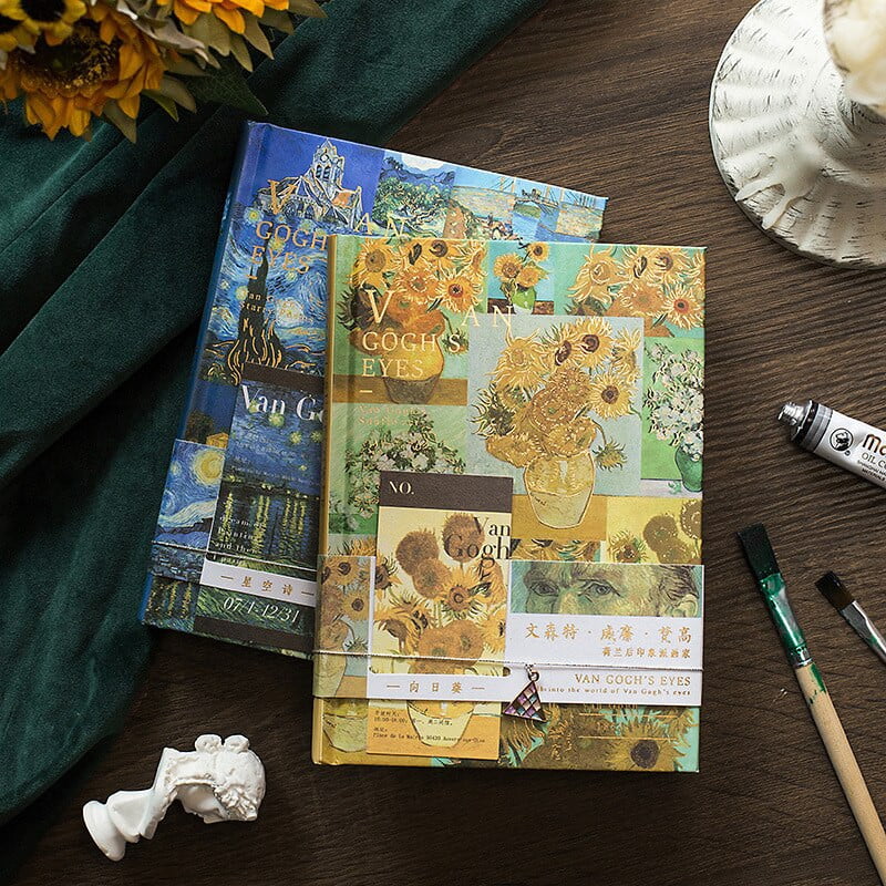 Kokonote Starry Night By Vincent Van Gogh 17 Month 22/23 Premium Diary Week  To View By Diary Blue