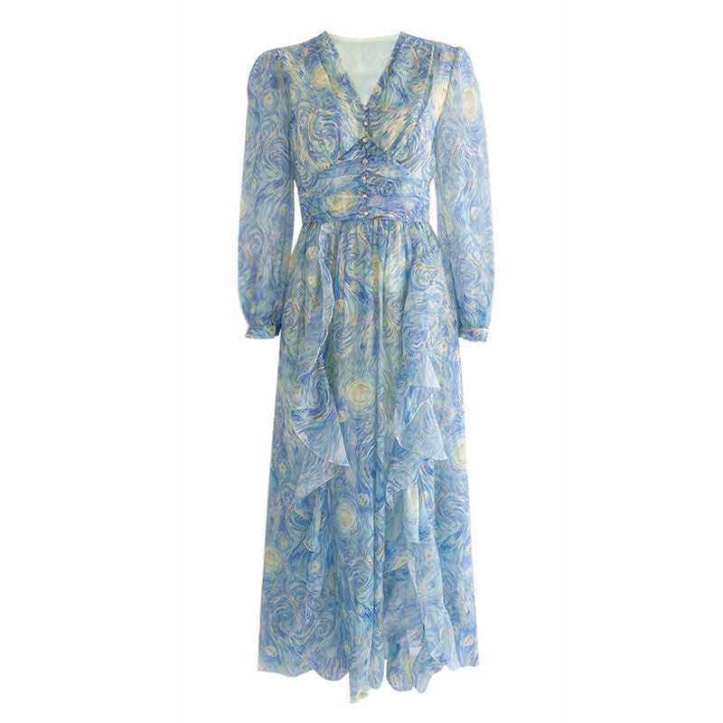 Van Gogh Starry Night dreamy long dress