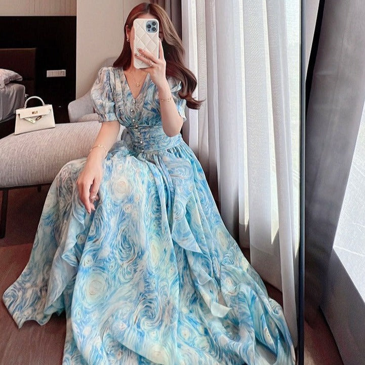 Starry Night Sleeveless Dreamy Long Dress Galartsy Starry Night Sleeveless Dreamy Long Dress Galartsy
