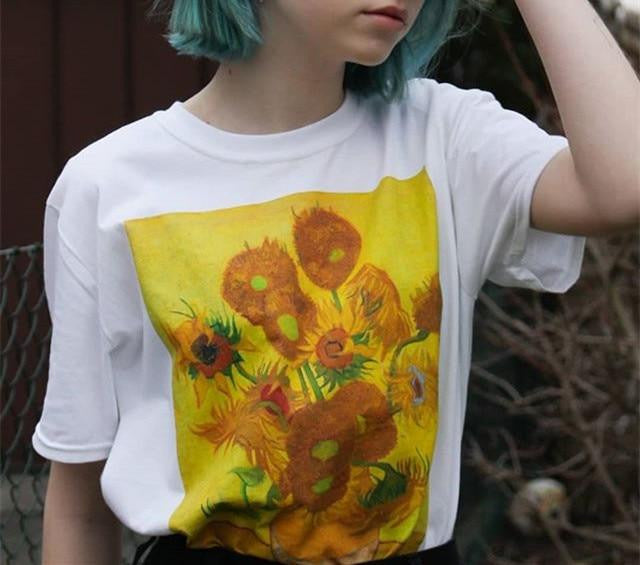 Vær modløs Skur øverste hak Van Gogh Sunflowers T-Shirt – Galartsy