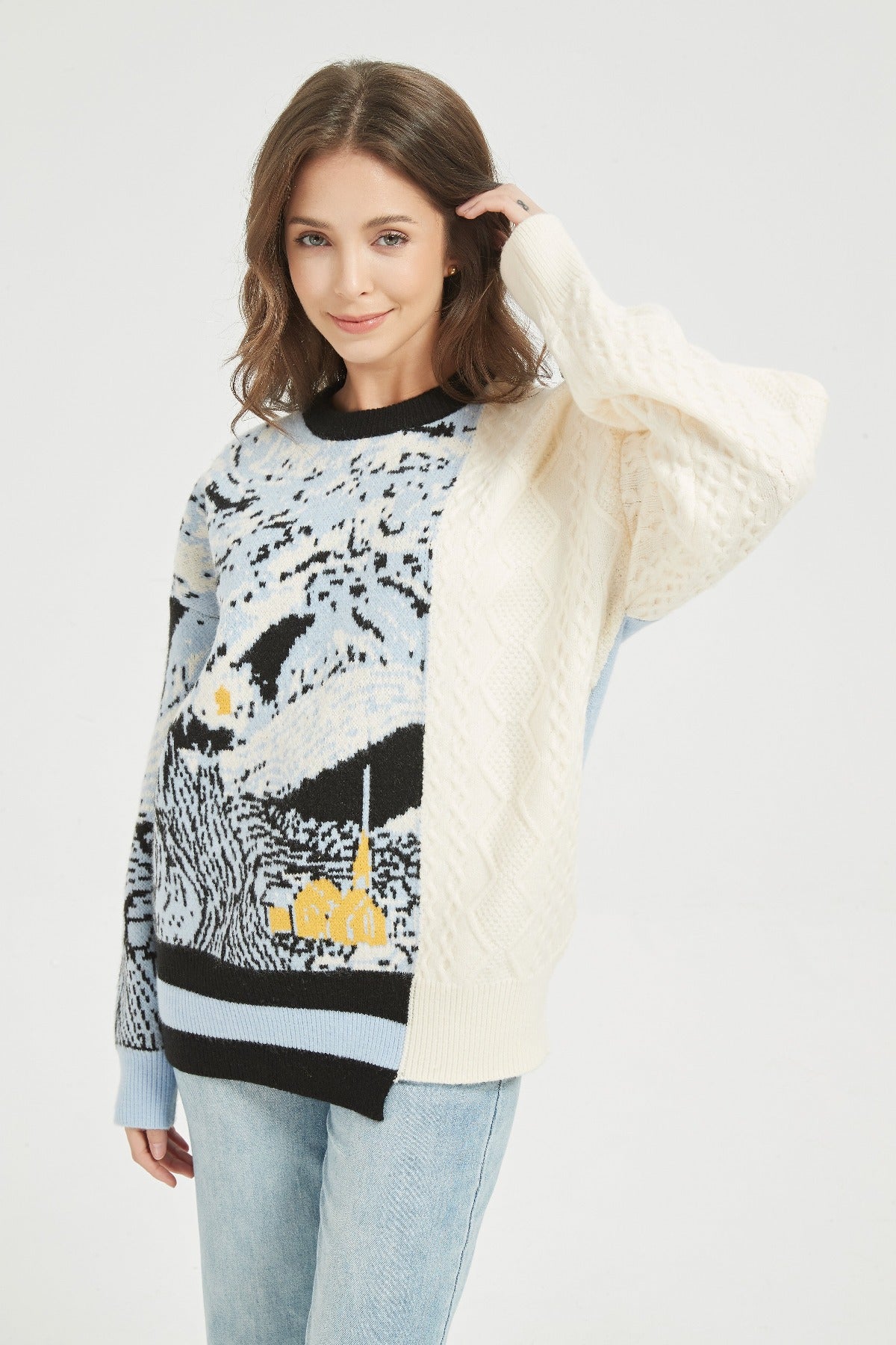 Half Knitted Starry Night sweater