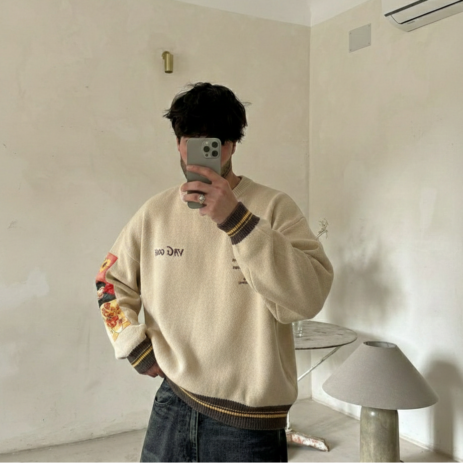 pull rétro van gogh