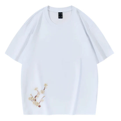 Moonlight Kitsune Embroidered T-shirt