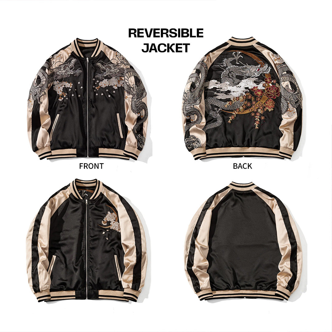 Obsidian Bloom Reversible Sukajan Jacket – Galartsy