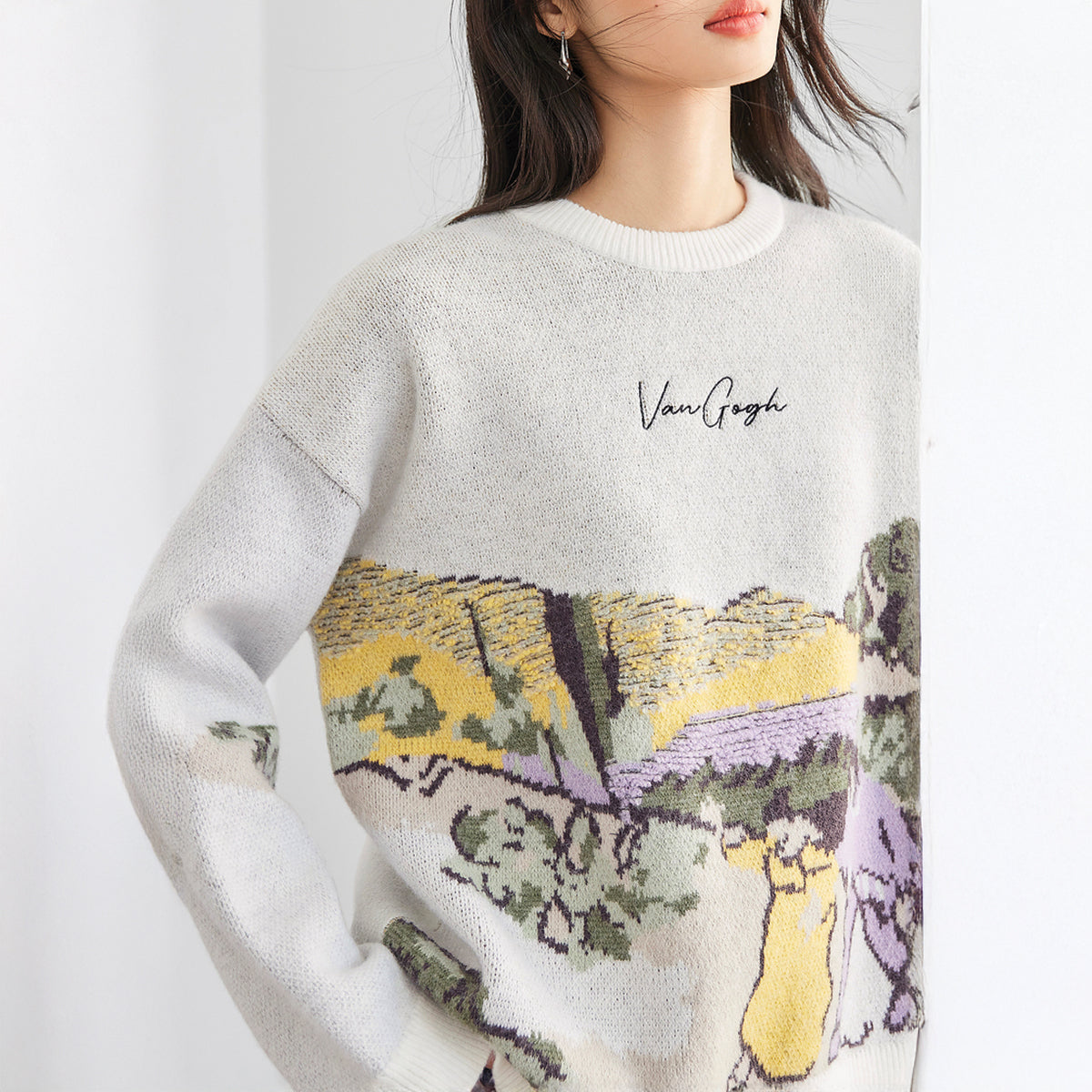 A Walk at Twilight, Van Gogh Knit Sweater