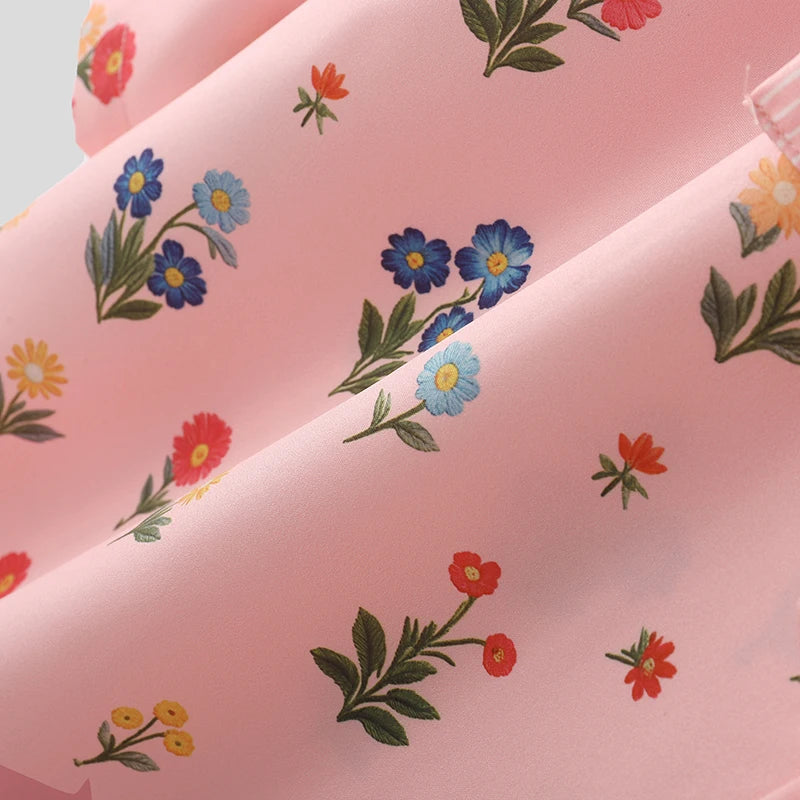 Floral Patchwork Tie-Up Shirt