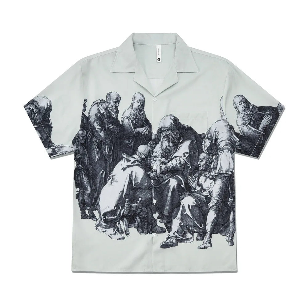 Vintage Graphic Print Short-Sleeve Shirt
