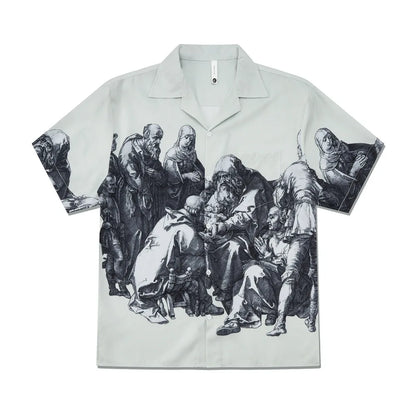 Vintage Graphic Print Short-Sleeve Shirt