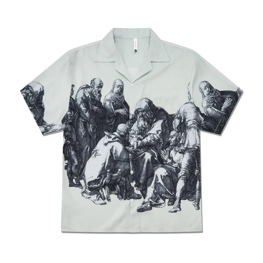 Vintage Graphic Print Short-Sleeve Shirt