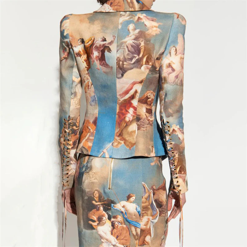 Renaissance Angels Blazer & Skirt set