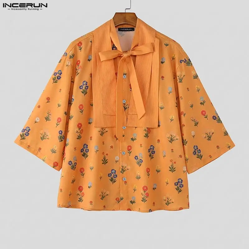 Floral Patchwork Tie-Up Shirt