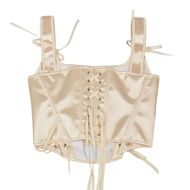 Rococo Floral Lace Up Corset Top