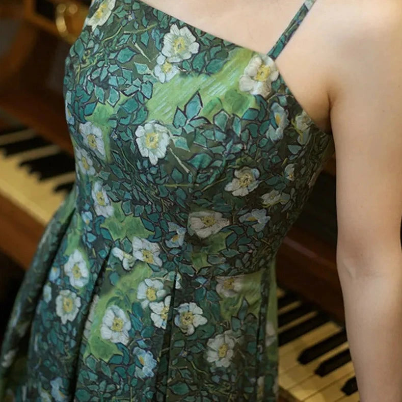 Wild roses, Van Gogh strap Dress