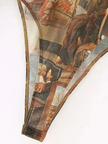 Vintage Renaissance Long Sleeve Bodysuit