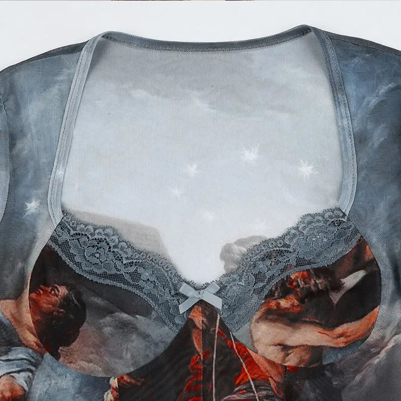 Baroque Rapture Mesh Bodysuit