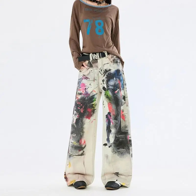 Ink Garden Wide-Leg Jeans — product photograph