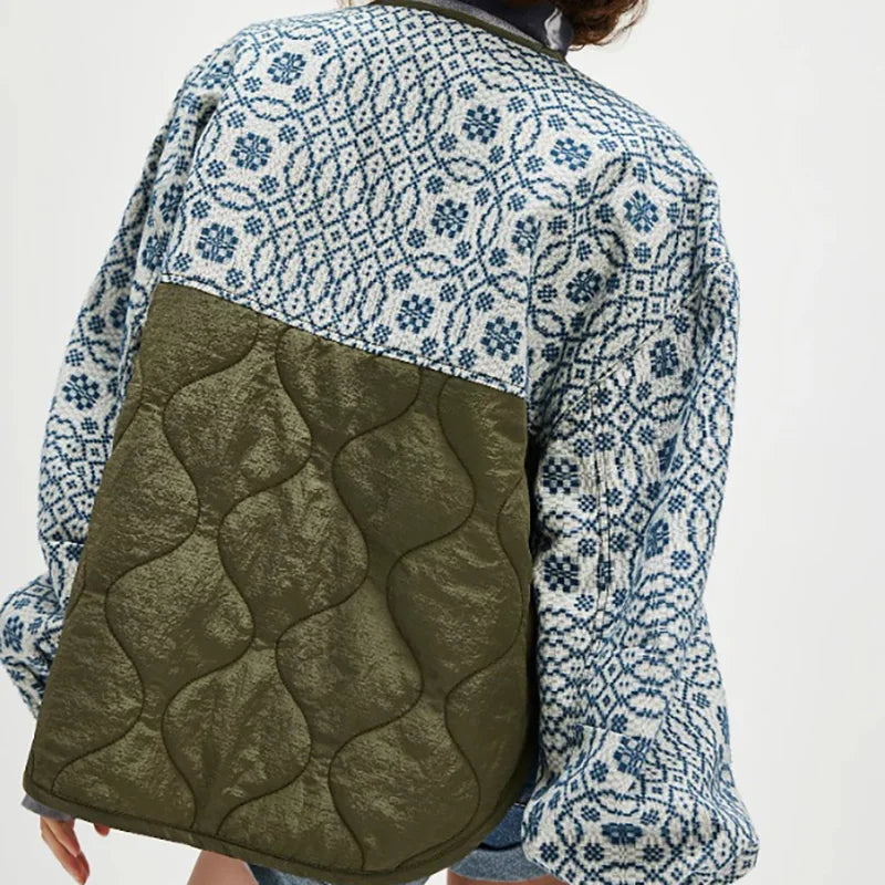 Floral Tapestry Patchwork Jacket — Back panel view