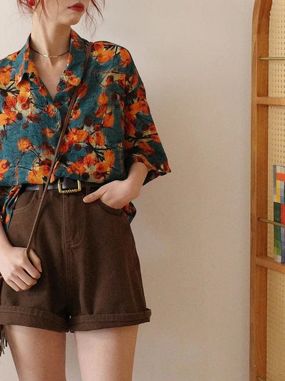 Vintage Floral Vacation Shirt