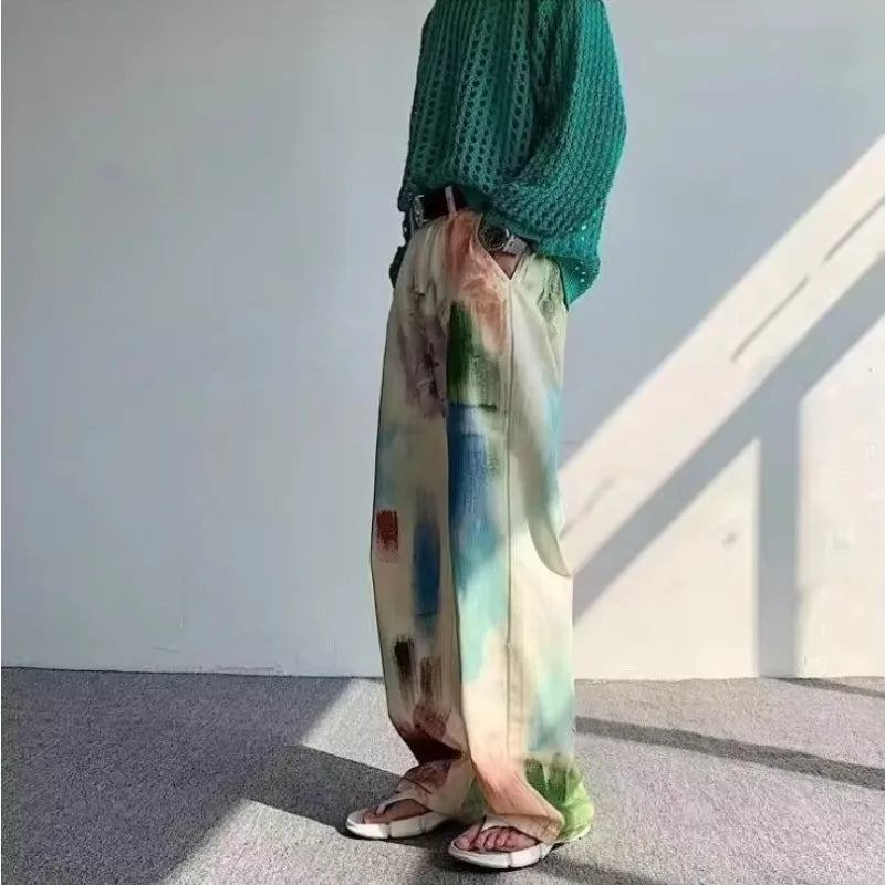 Painted Art Baggy Jeans