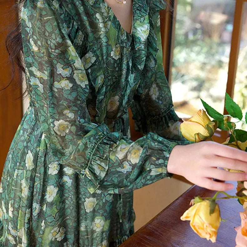 Van Gogh Roses, Fluffy Long Dress