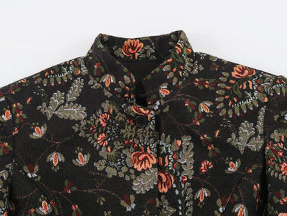 Midnight Herbarium Cropped Jacket