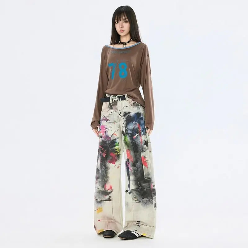 Ink Garden Wide-Leg Jeans — product photograph