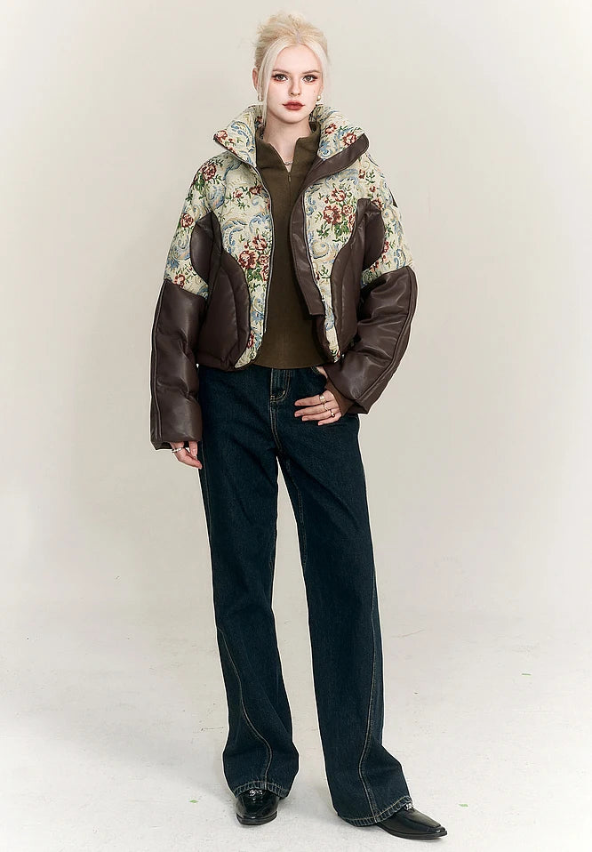 Embroidered Jacquard Winter Jacket
