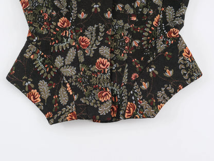 Midnight Herbarium Cropped Jacket