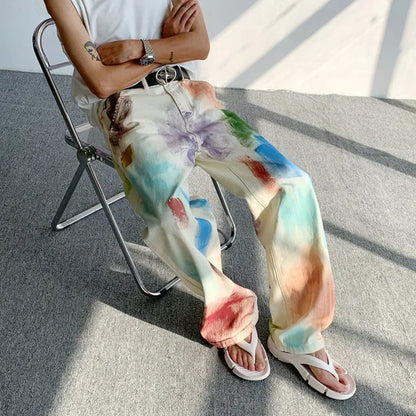 Painted Art Baggy Jeans