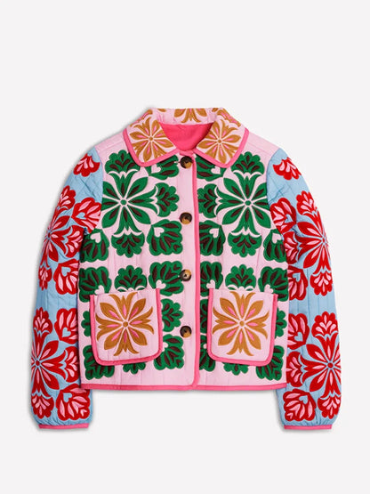 Vintage Floral Quilted Jacket