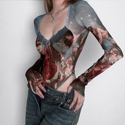 Baroque Rapture Mesh Bodysuit