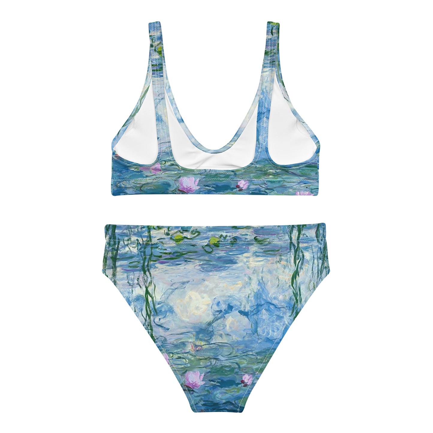 Claude Monet Bikini de talle alto con nenúfares