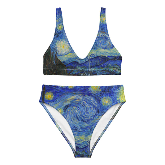 Bikini de talle alto Vincent van Gogh La noche estrellada