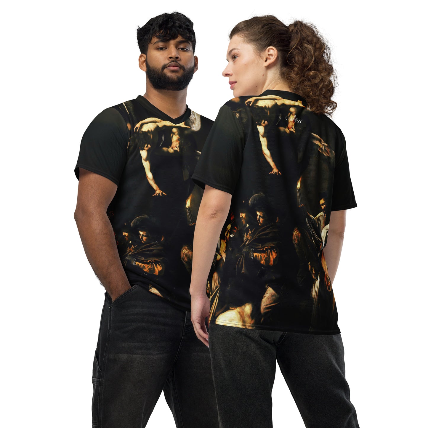 The Seven Works of Mercy Caravaggio unisex sports jersey