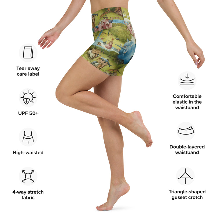 The Garden of Earthly Delights Yoga Shorts