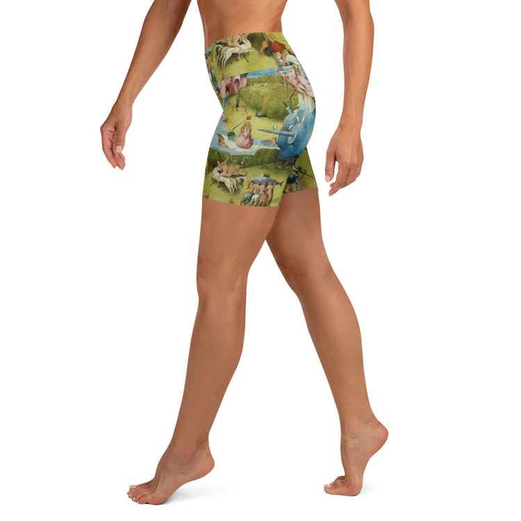 The Garden of Earthly Delights Yoga Shorts