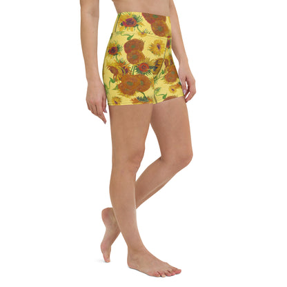 Sunflowers Yoga Shorts