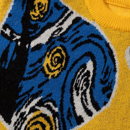 Van Gogh's Galaxy Gate Knit Sweater