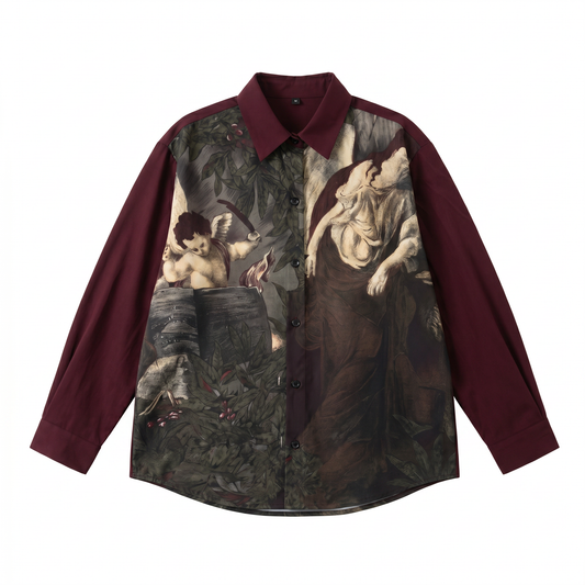 The Archive Blouse — flat lay, white background