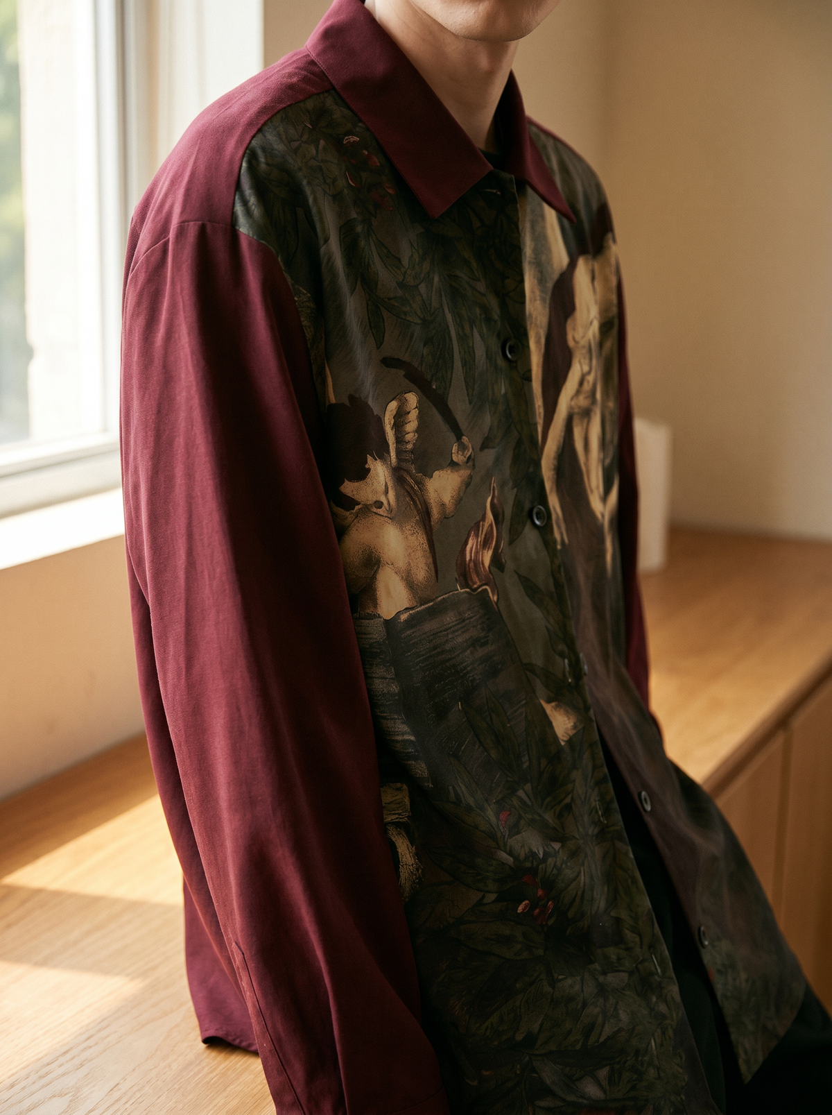 The Archive Blouse — print detail close-up