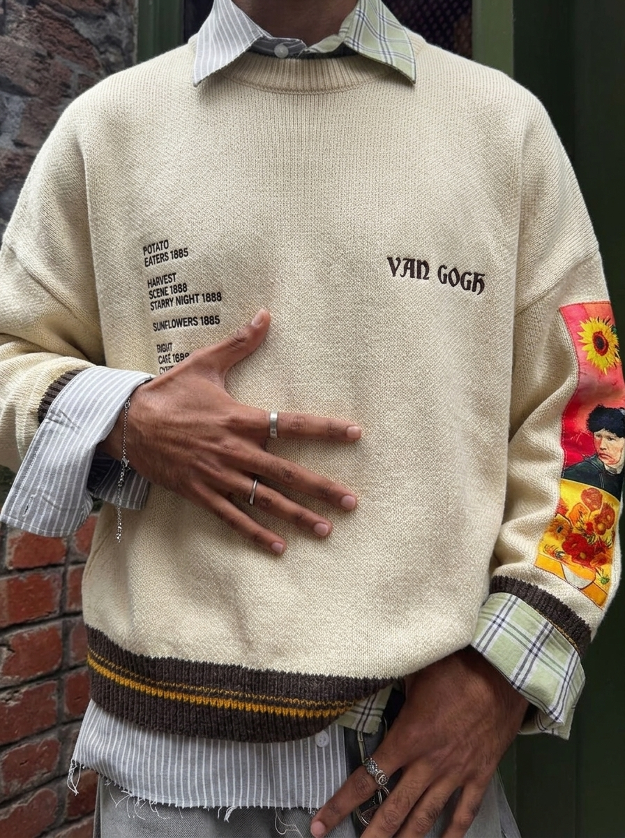 Van gogh retro sweater