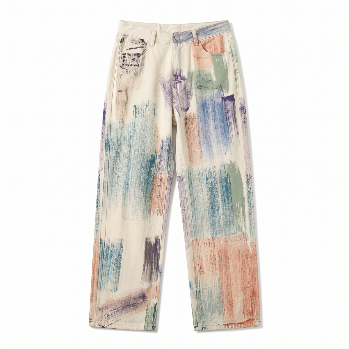 Pastel Study Straight-Leg Jeans — front flat lay on white