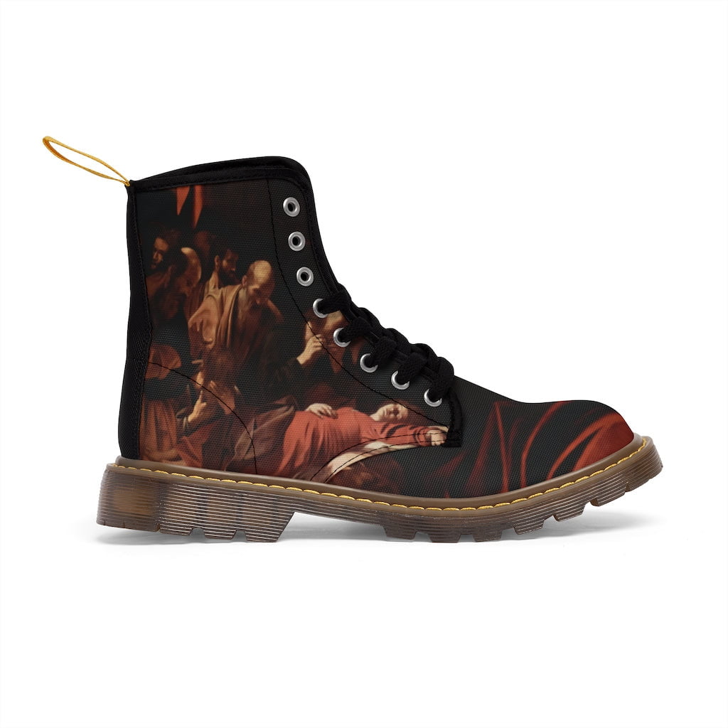 Death of the Virgin Canvas Boots