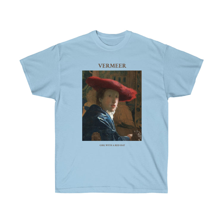 Vermeer Girl with a Red Hat T-shirt