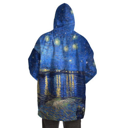 Sudadera con capucha Noche estrellada sobre el Ródano Van Gogh Snug